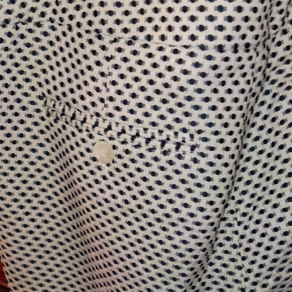 Saint Tropez West White Shorts with Black/Gray Polka Dot Scalloped Hem - Picture 6 of 6